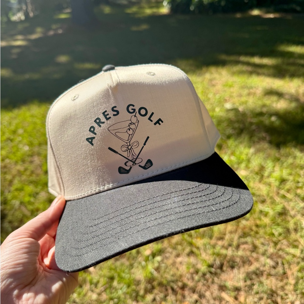 Après Golf Trucker Hat Black White Dark Green Martini Otto Cap